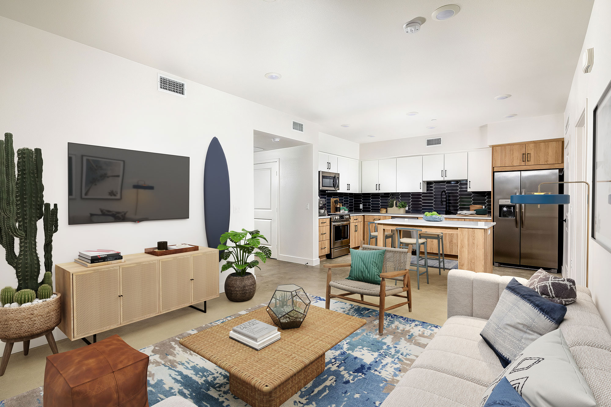 Silo - PLAN B1: Living Room/Kitchen